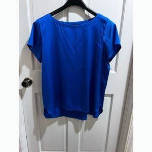 Eileen Fisher Blouse Electric Blue silk top M